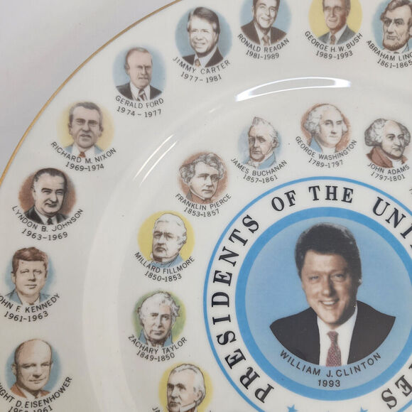 Vintage William Bill‎ Clinton Collector's Plate Presidents of the United States - Picture 2 of 7
